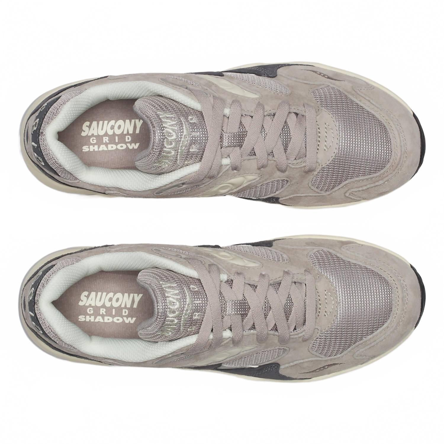 Tenis unisex color gris y crema