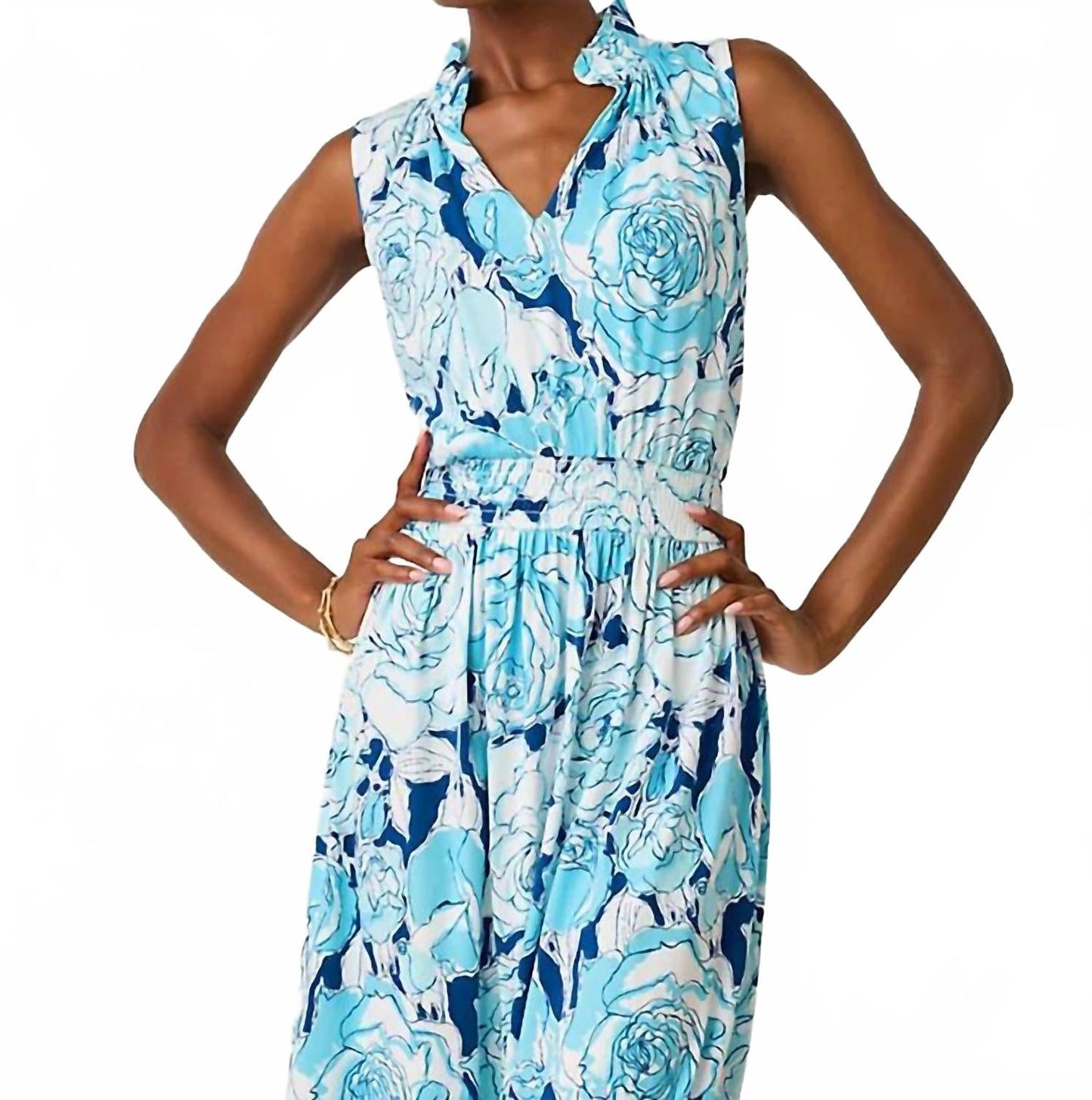 Vestido largo color azul