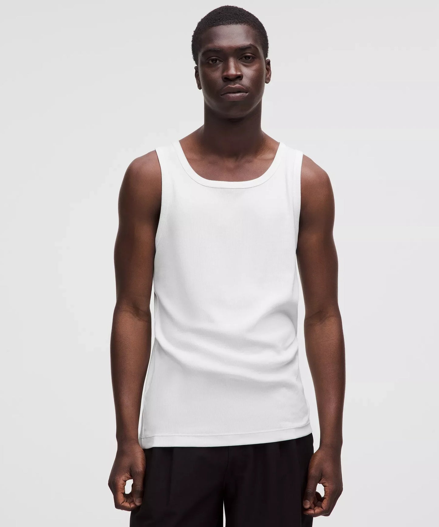 Camiseta sin mangas con tejido acanalado