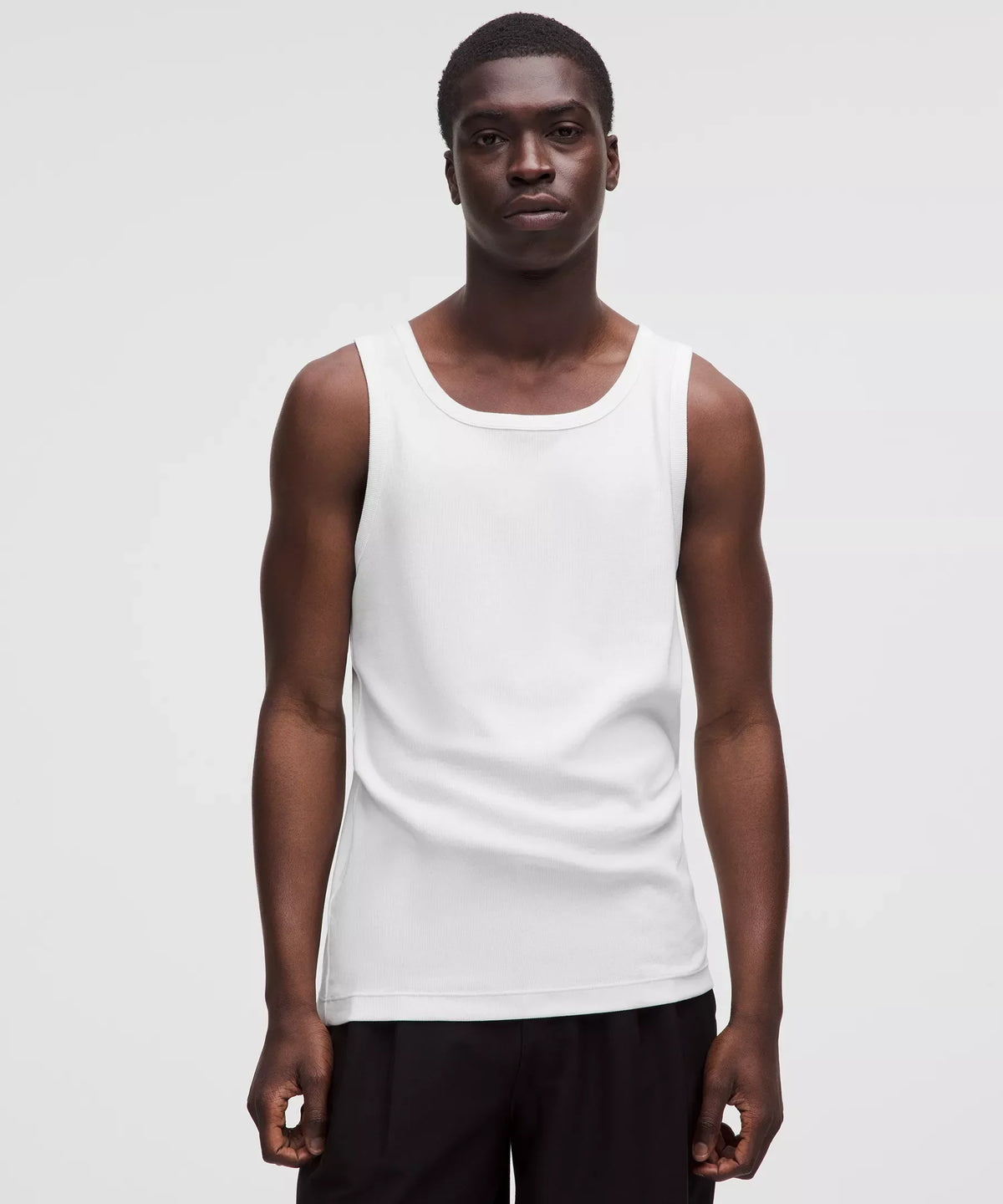 Camiseta sin mangas con tejido acanalado