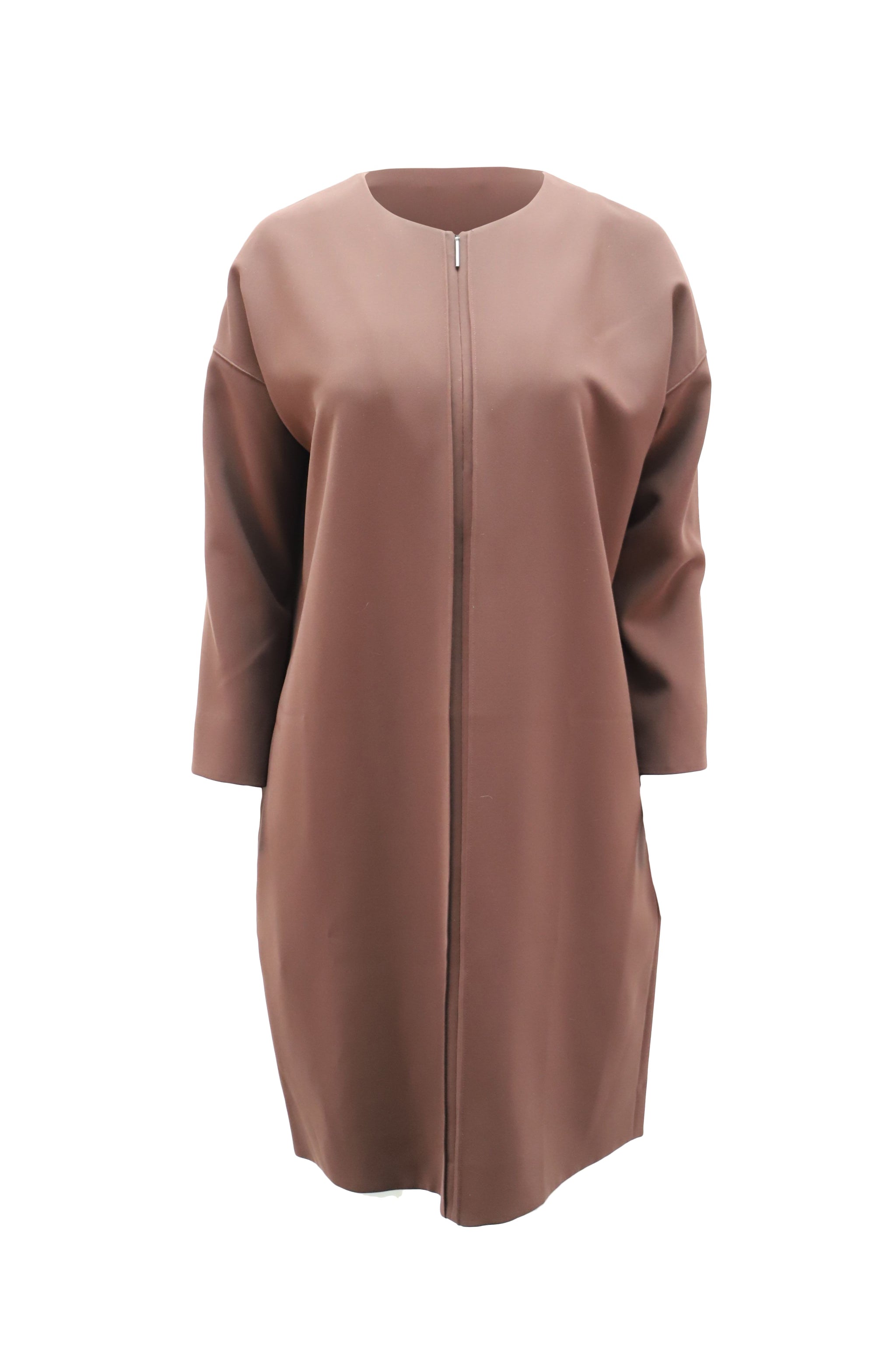 Vestido midi color café