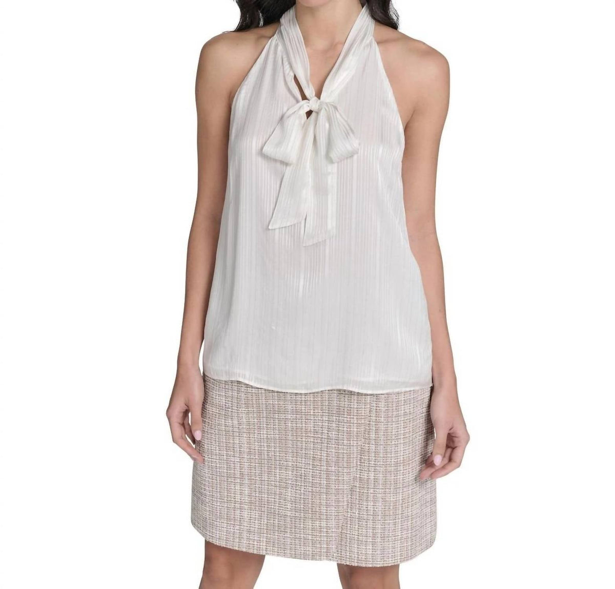 Blusa sin mangas color blanco
