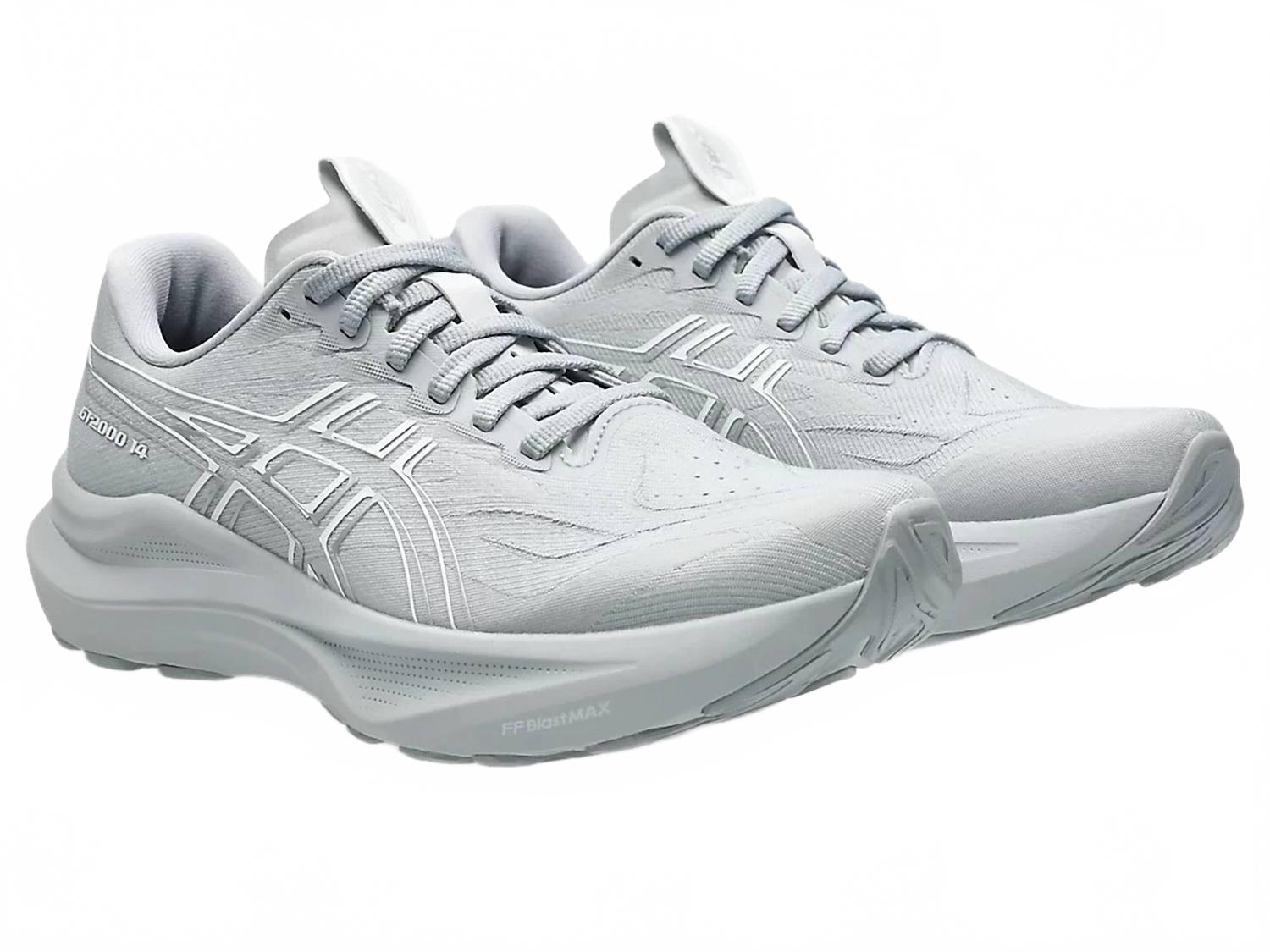 Tenis para correr de mujer color blanco y gris