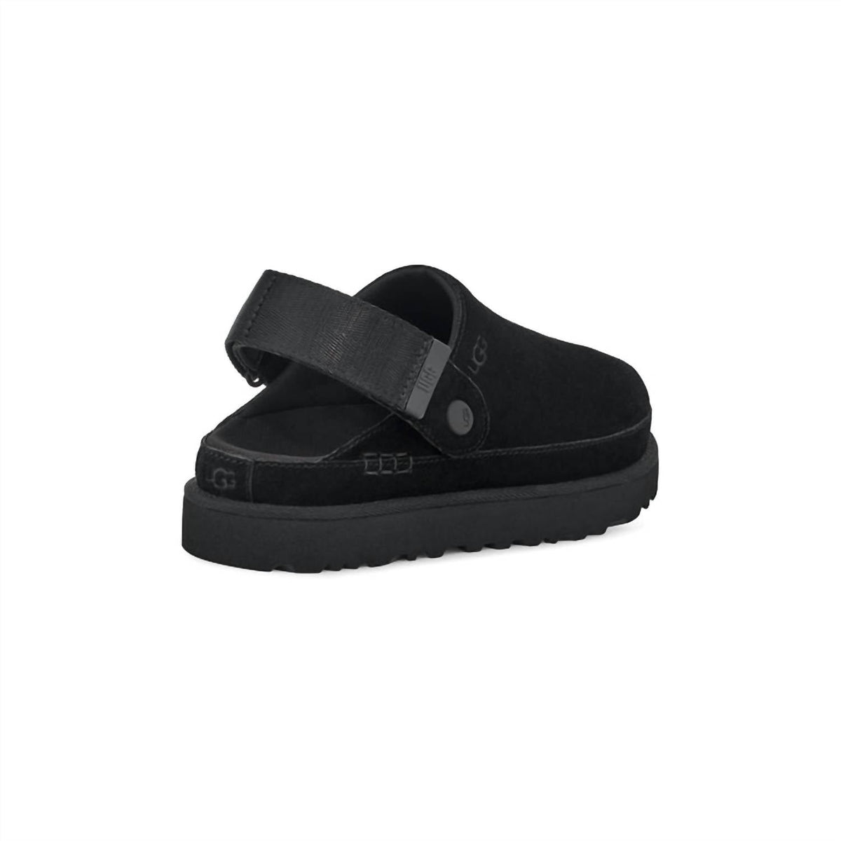 Zuecos de mujer de gamuza color negro