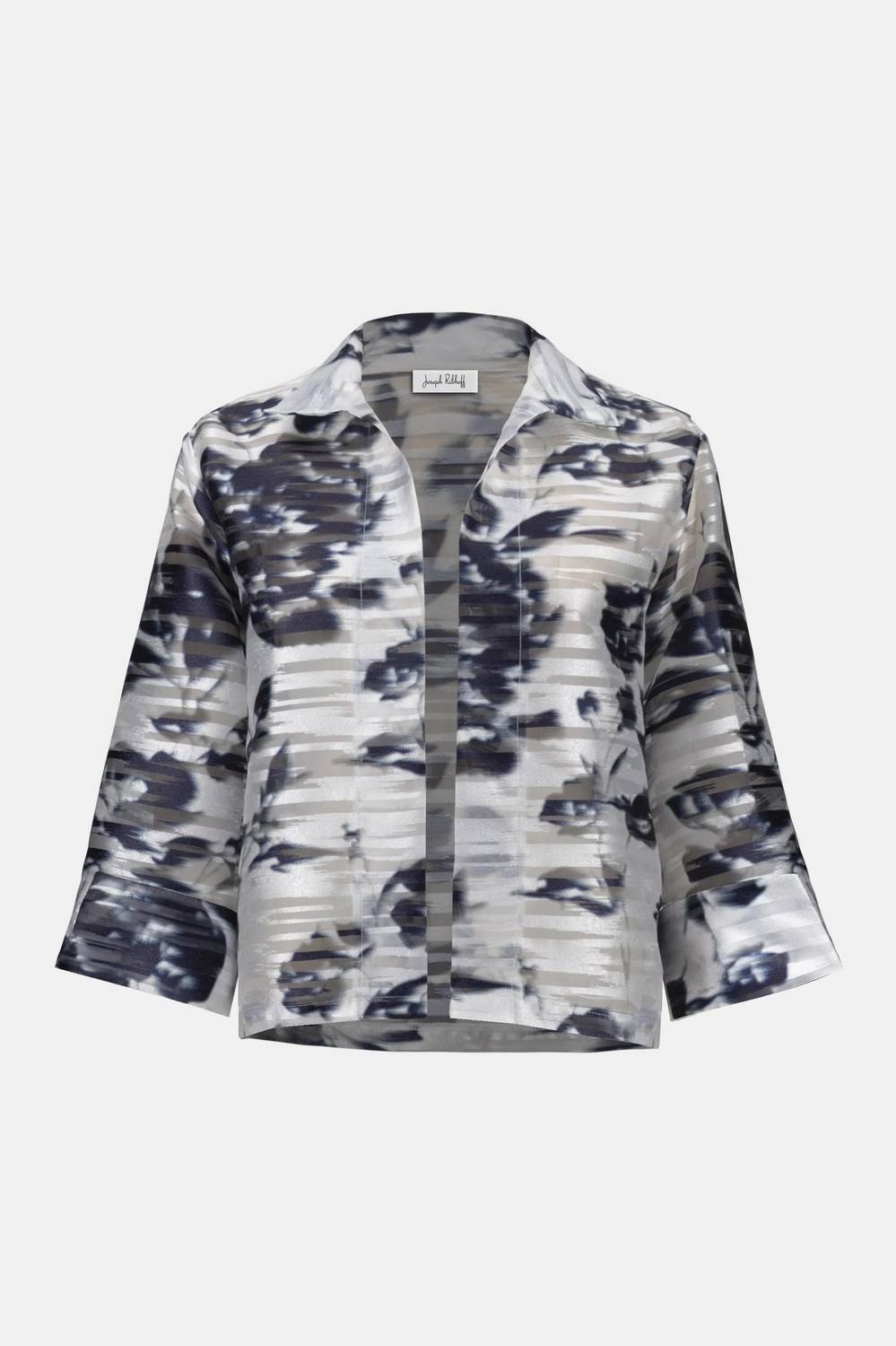 Chaqueta con estampado floral color azul