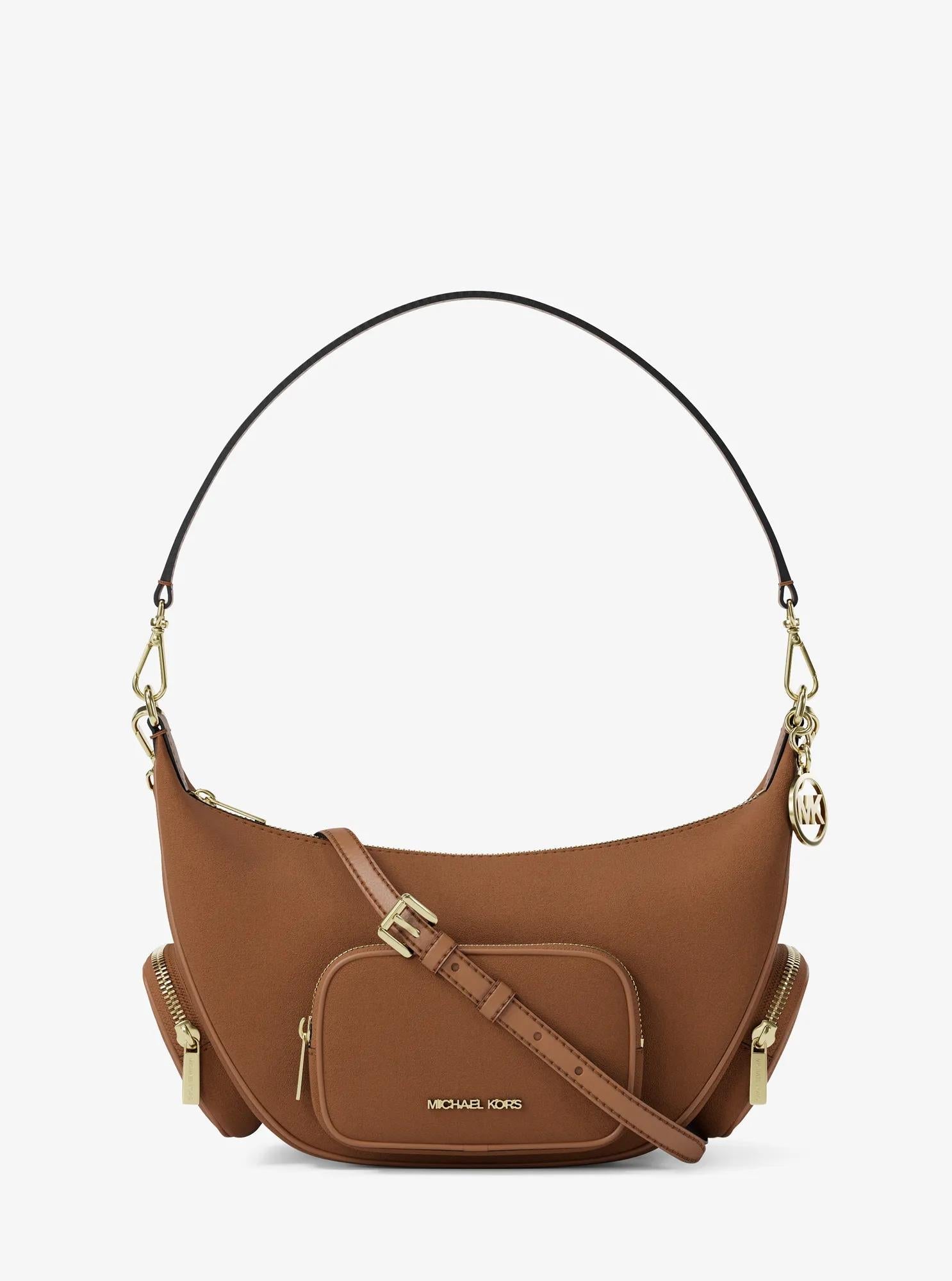 Bolso de hombro de gamuza