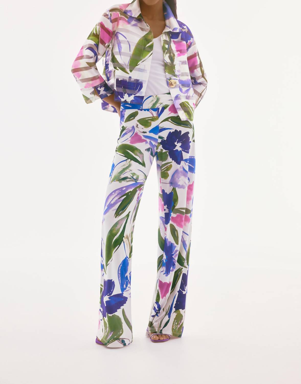 Pantalón con estampado floral