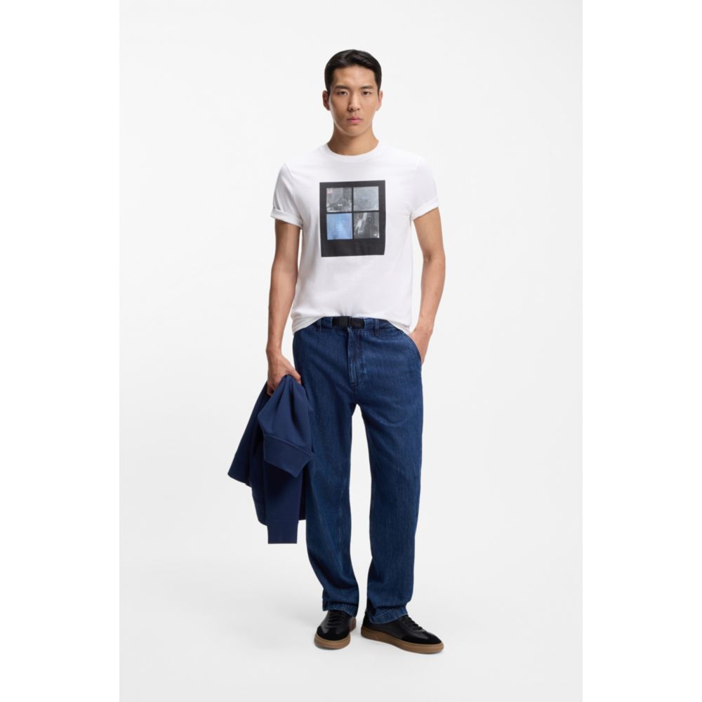 Camiseta de algodón con estampado