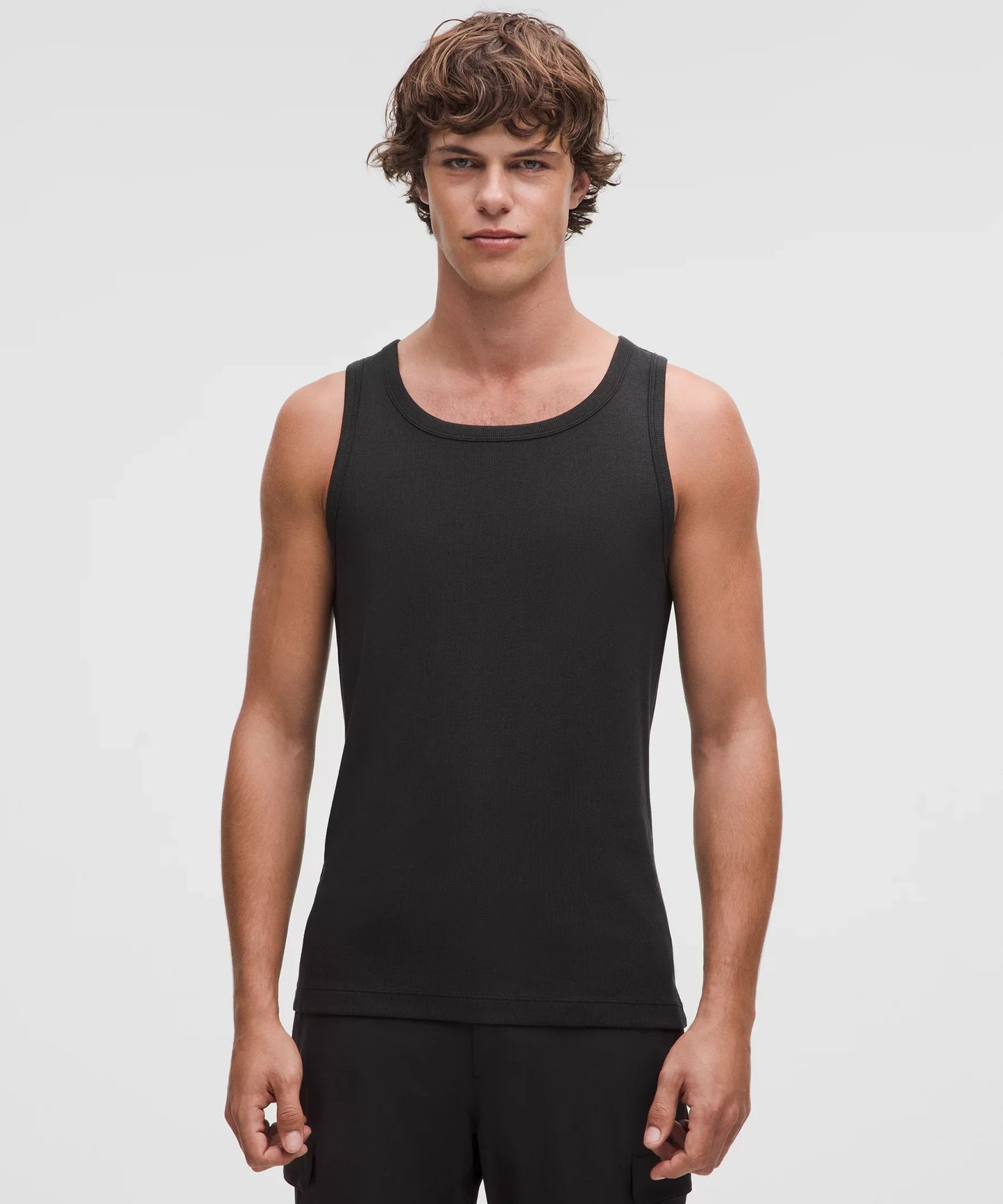Camiseta sin mangas con tejido acanalado