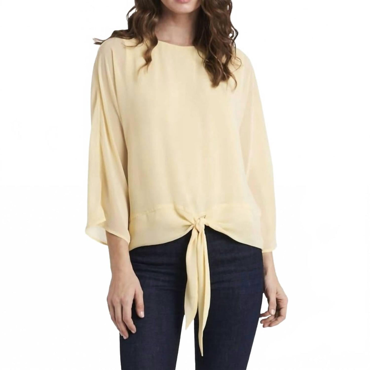 Blusa de manga larga color amarillo