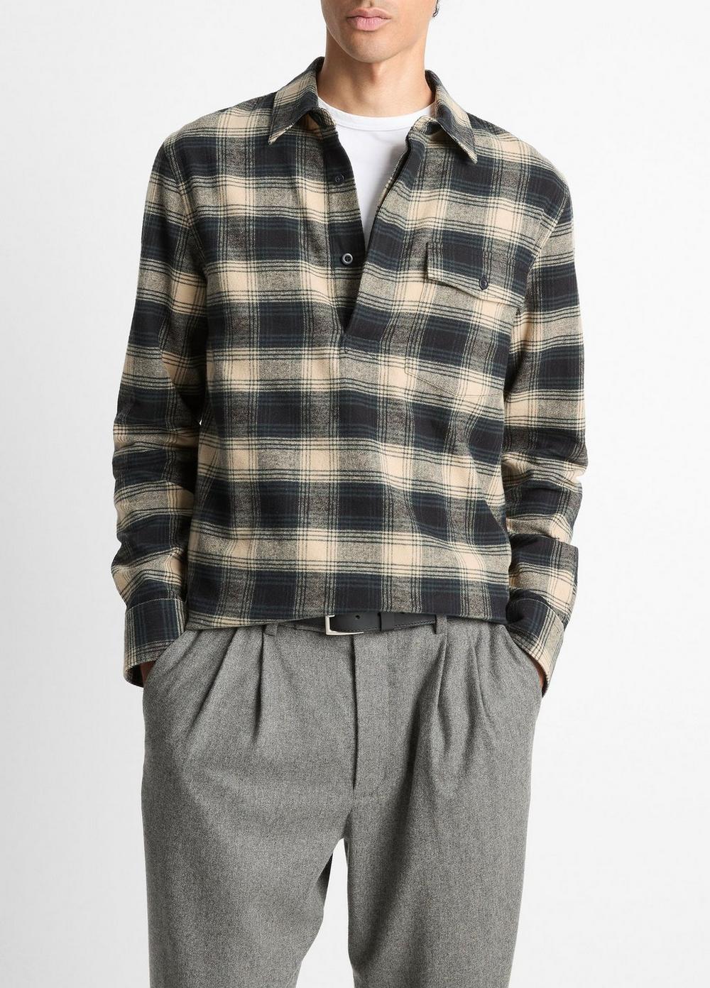 Camisa de algodón a cuadros