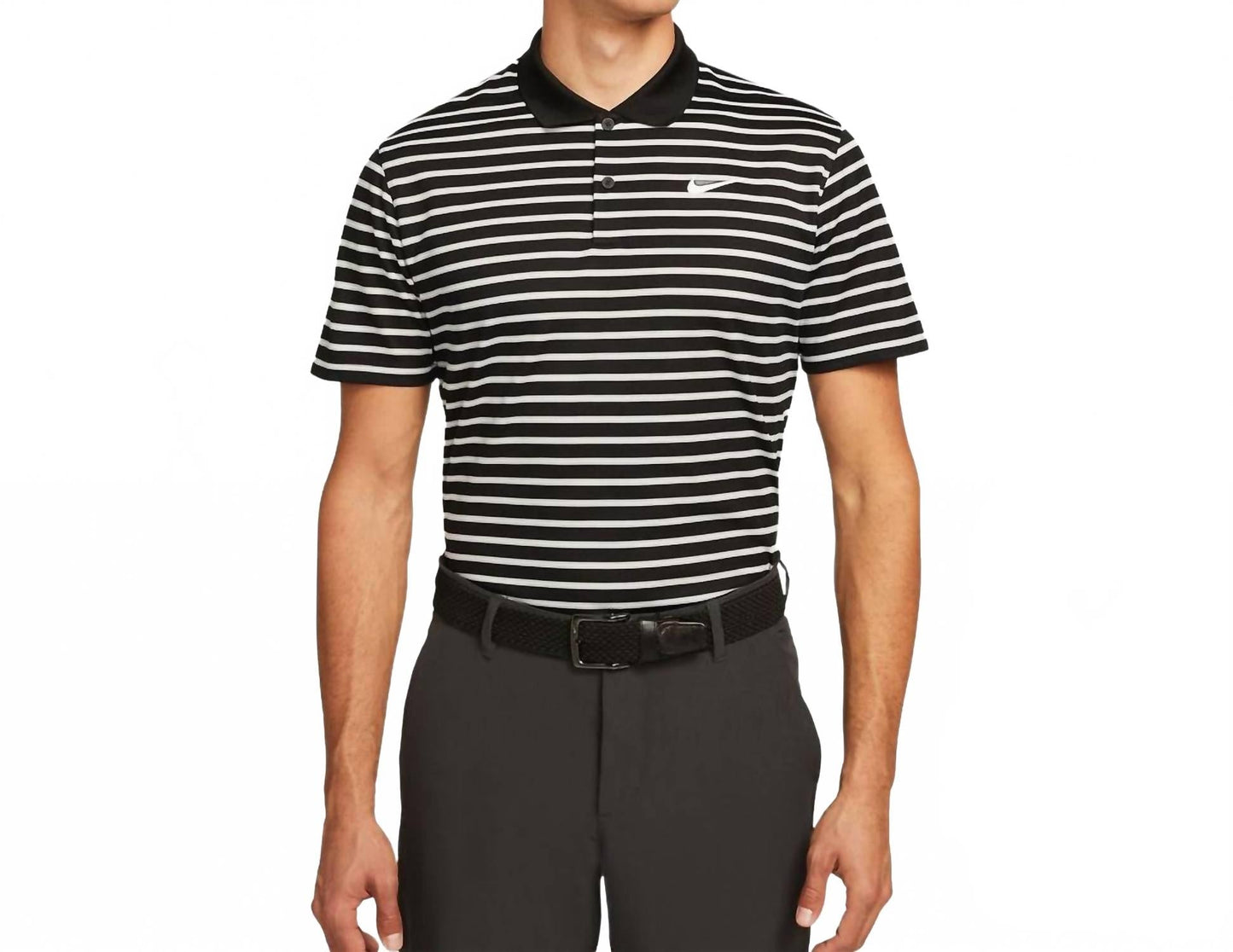 Polo de hombre a rayas color negro