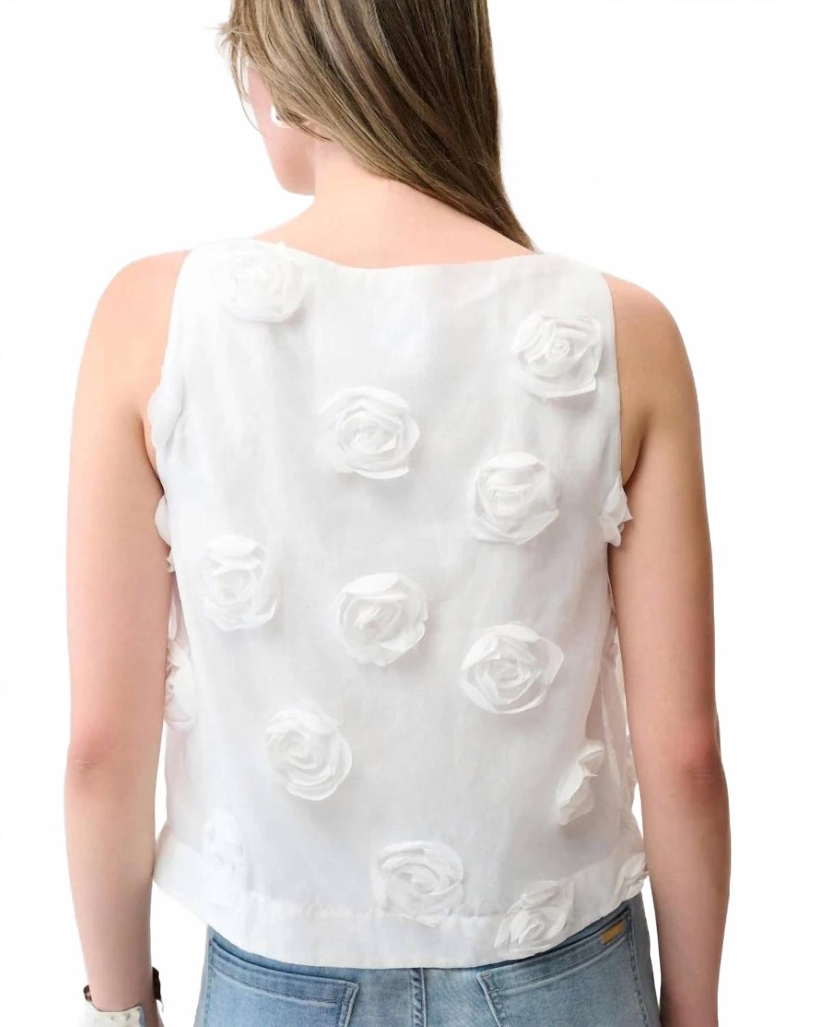 Top sin mangas color blanco