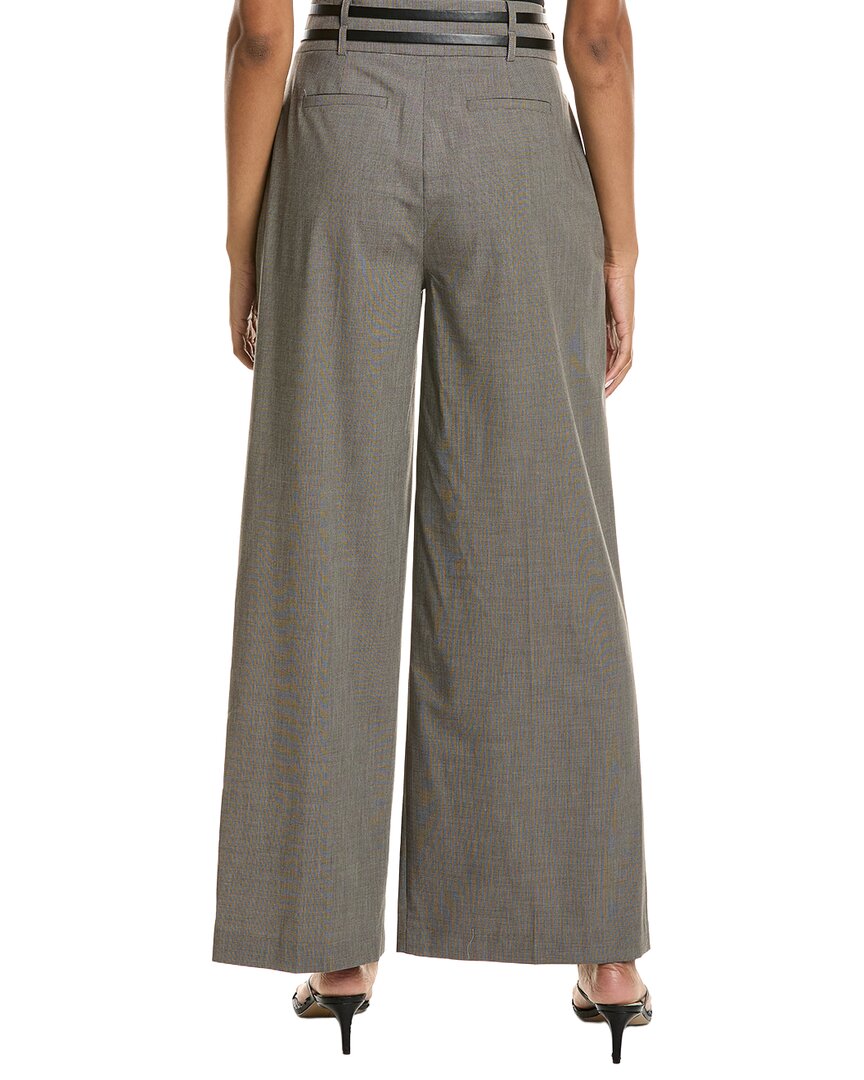 Pantalón de pierna ancha de tiro alto con pliegues