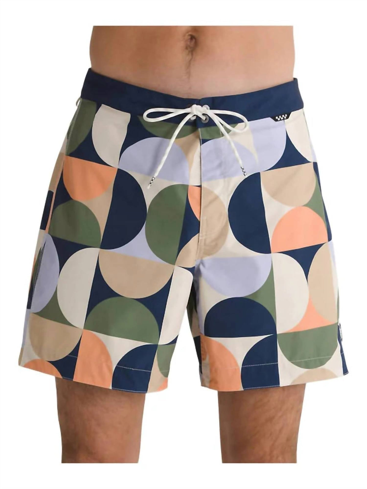 Pantaloneta de baño con estampado color azul y café