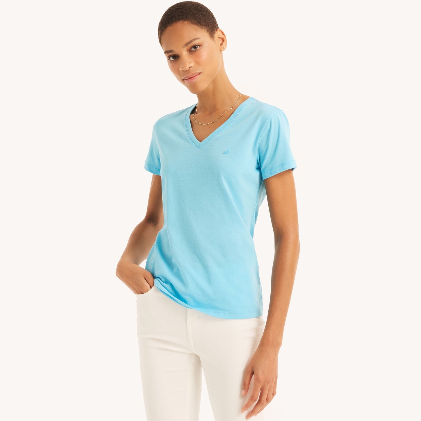 Camiseta con cuello en V