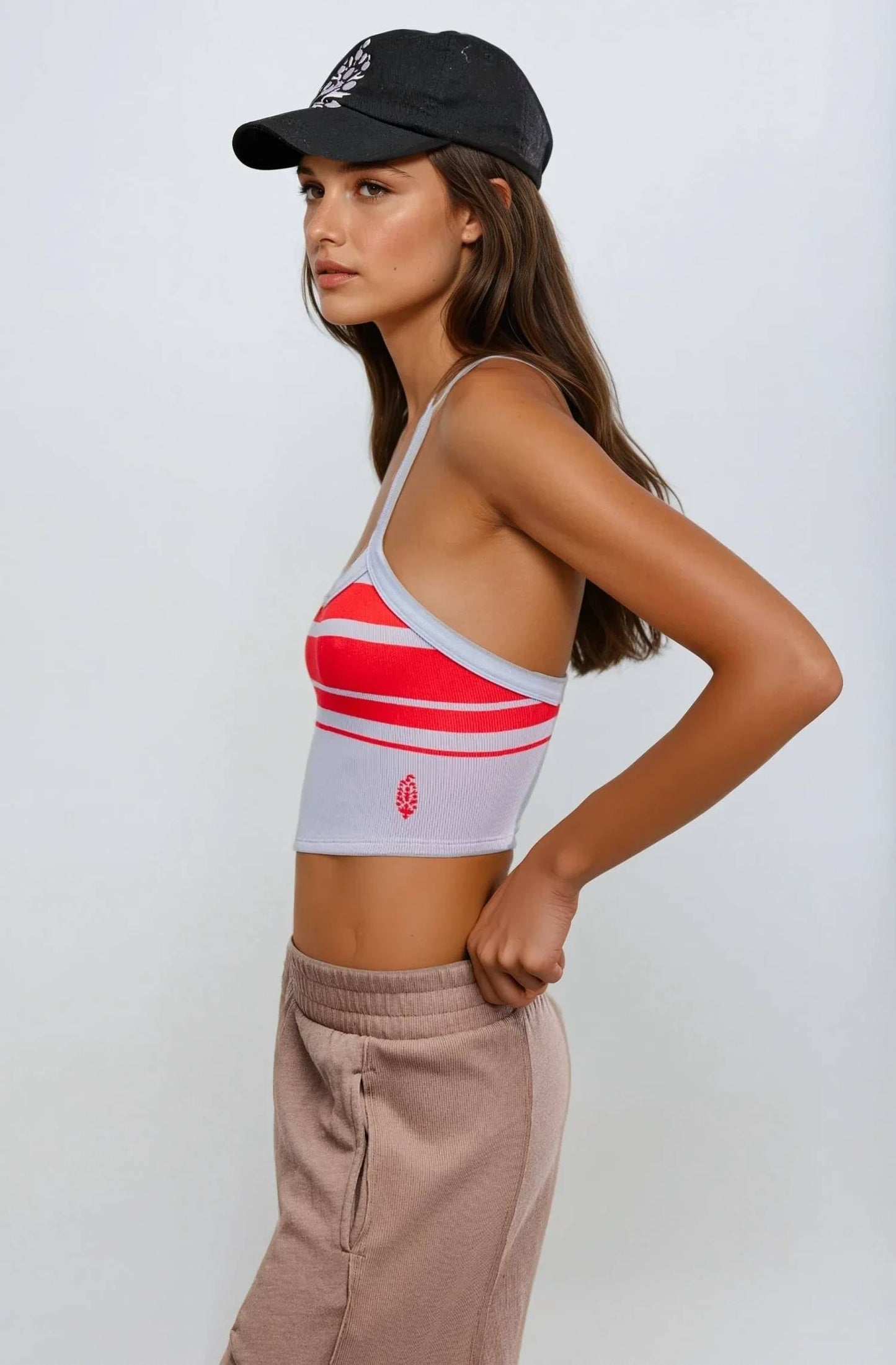 Camiseta sin mangas a rayas