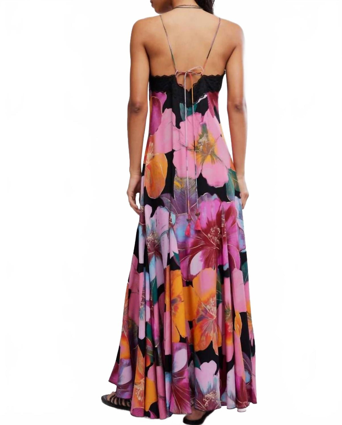 Vestido largo multicolor