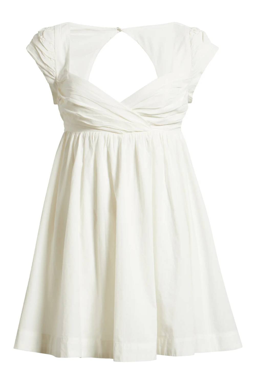 Vestido con espalda descubierta color marfil