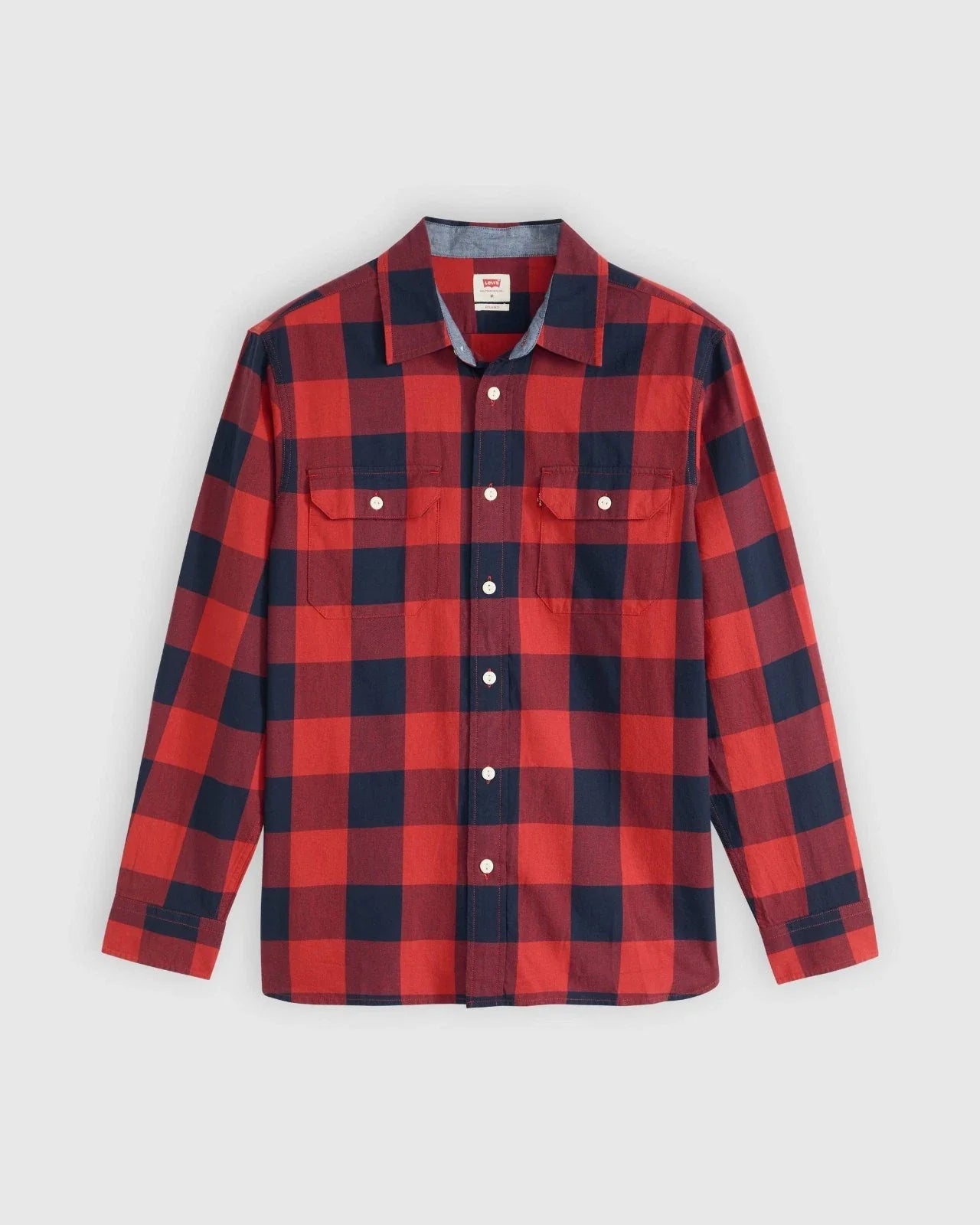 Sobrecamisa de hombre de algodón color rojo