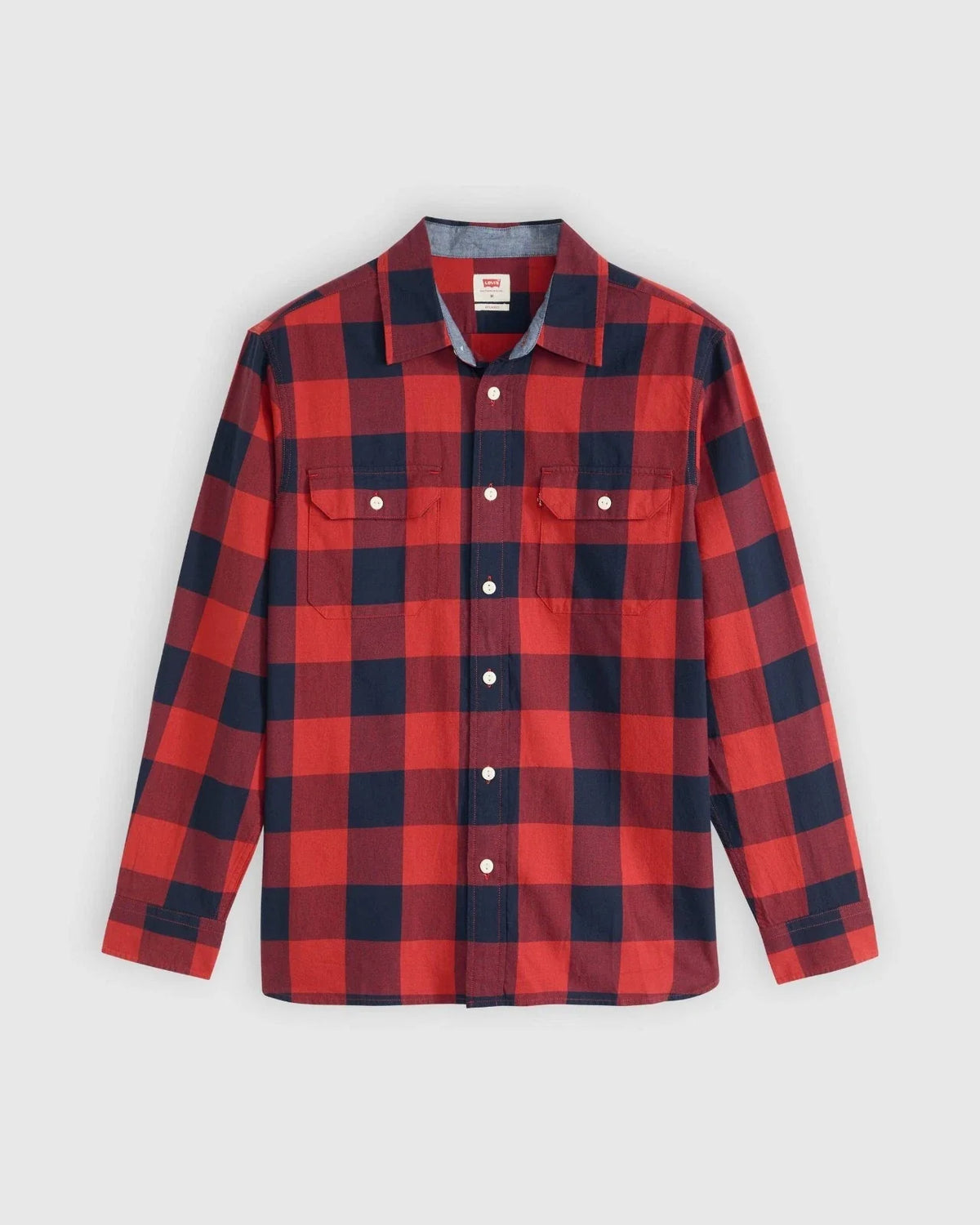 Sobrecamisa de hombre de algodón color rojo
