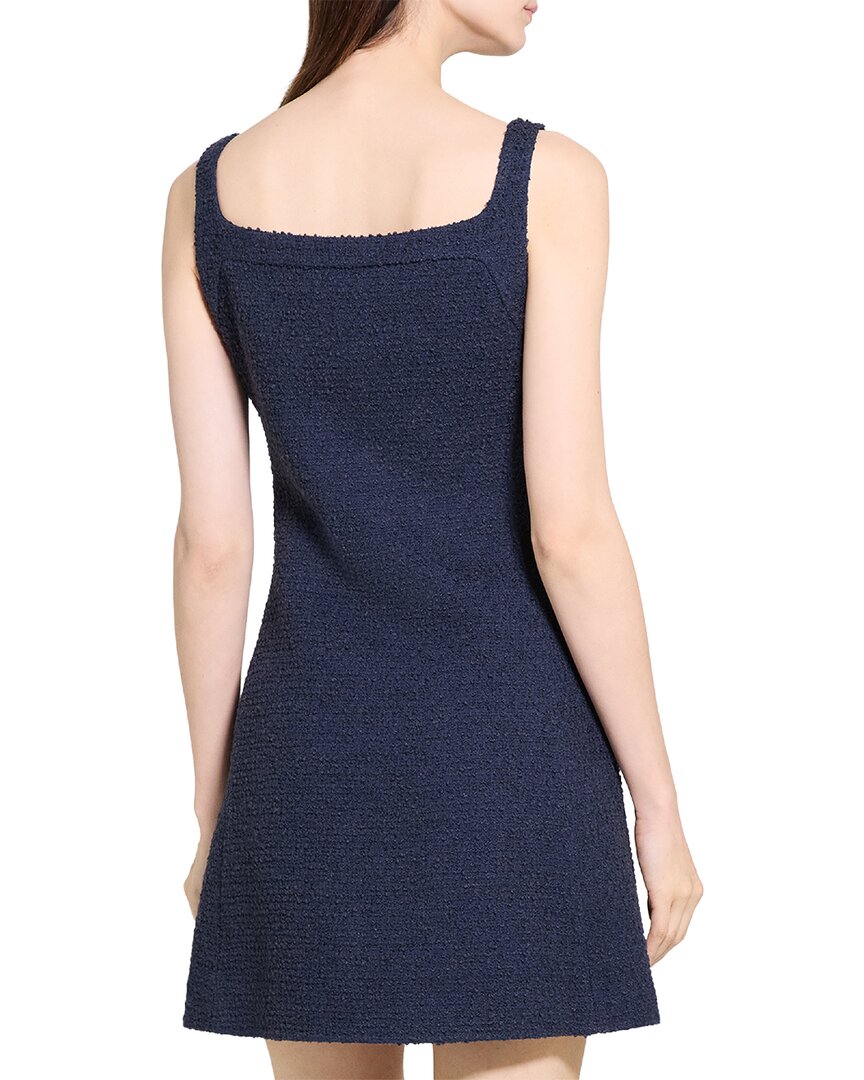 Vestido de mezcla de lino con escote cuadrado
