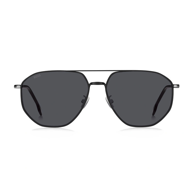 Gafas color gris oscuro y negro y plateado