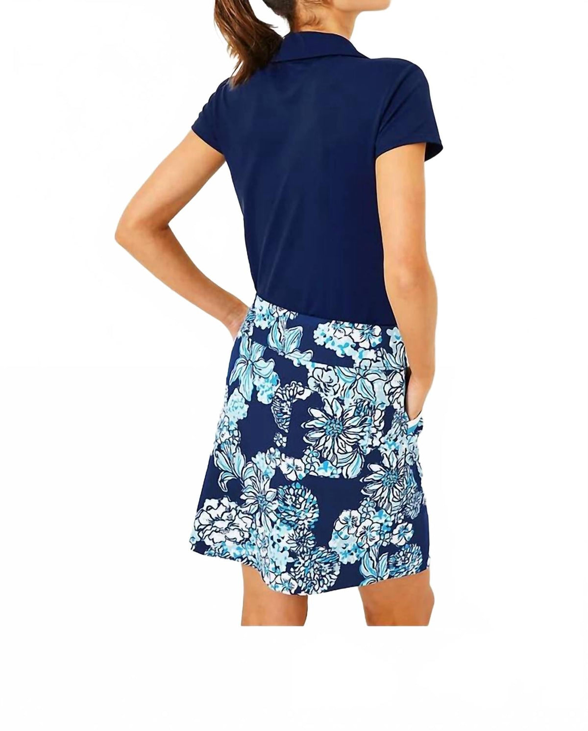 Falda pantalón color azul marino
