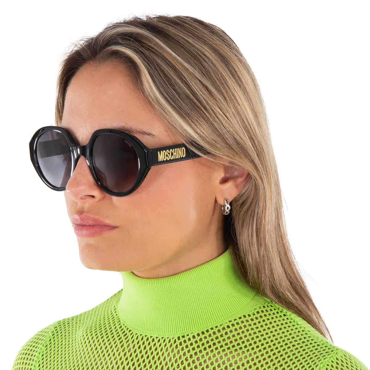 Gafas de sol de mujer de montura redonda color gris