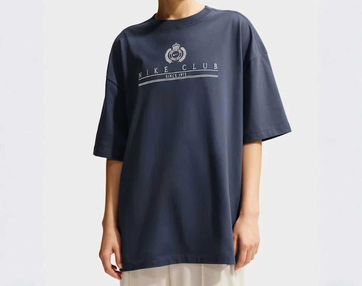 Camiseta con cuello redondo color azul
