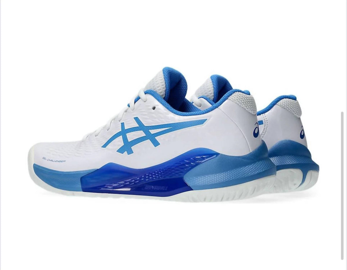 Zapatos de mujer color blanco y azul