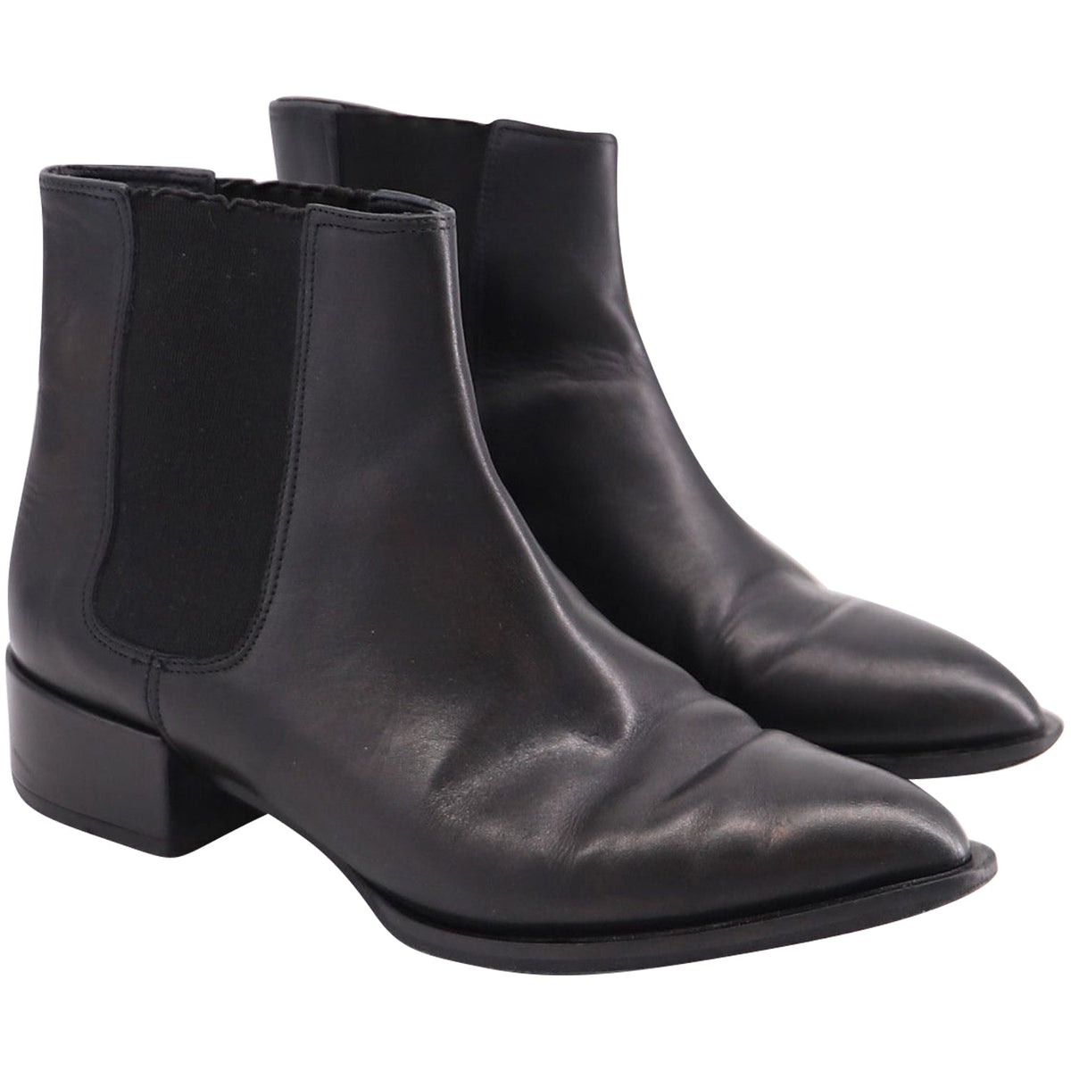 Botines de cuero color negro