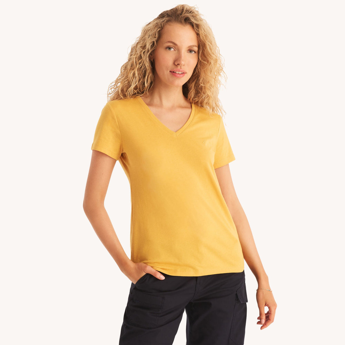 Camiseta con cuello en V