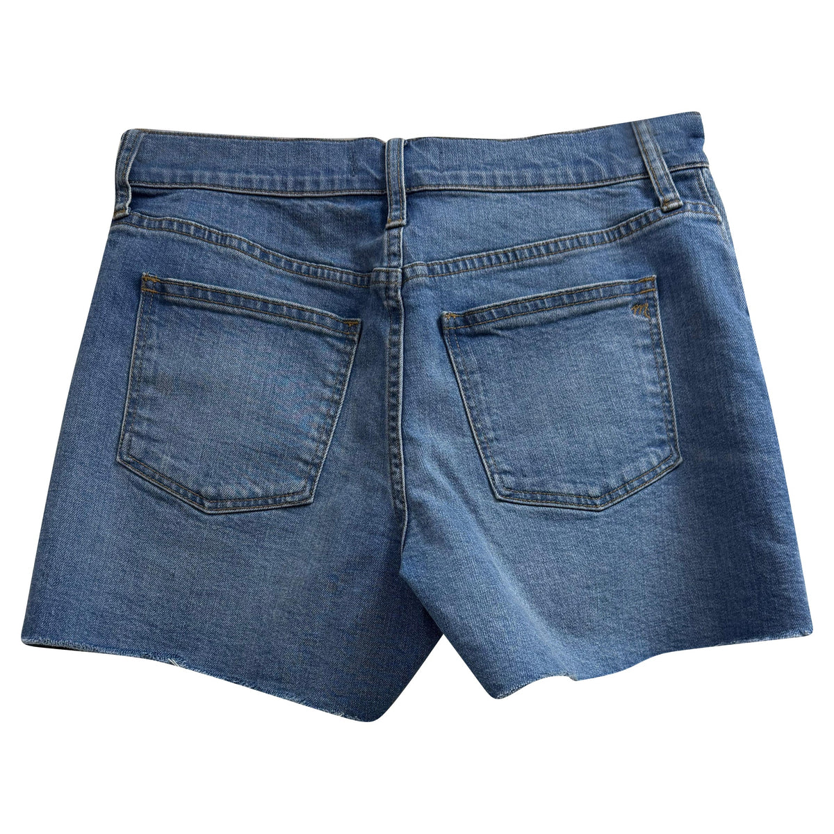 Short de mezclilla de tiro alto color azul claro
