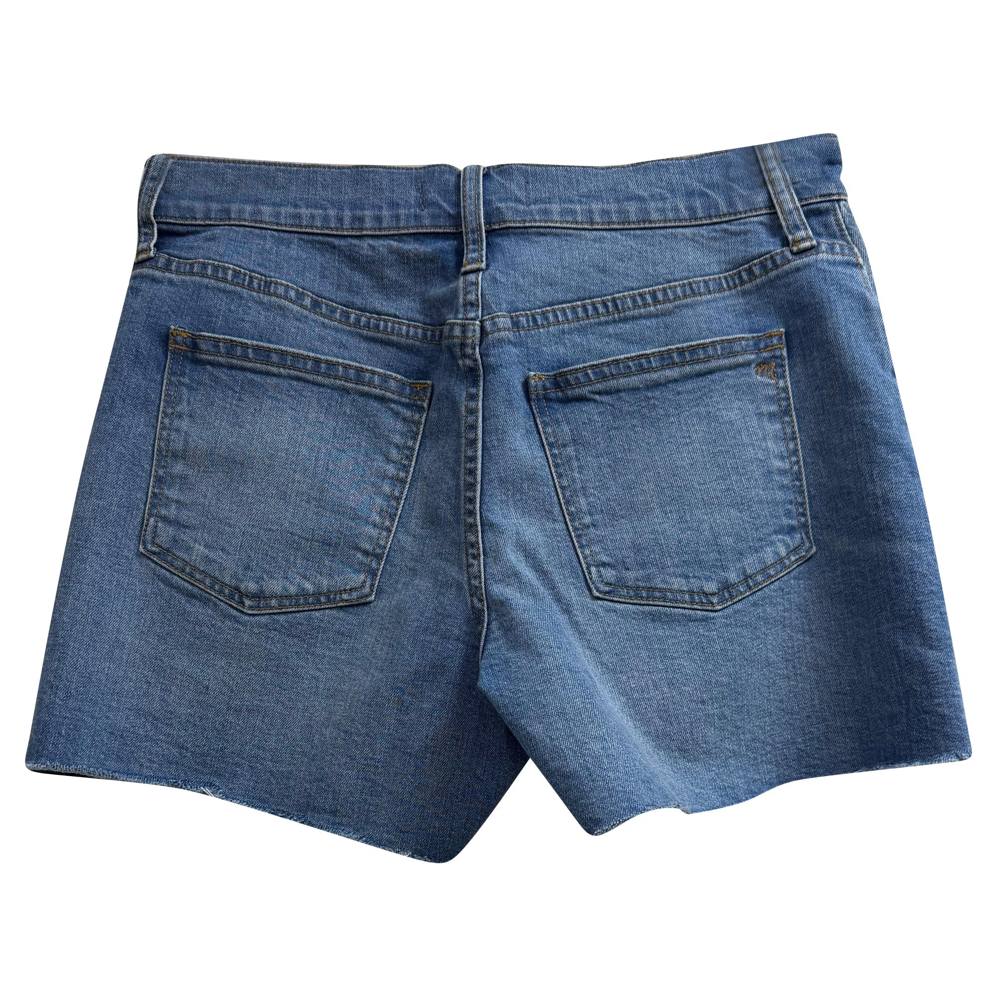 Short de mezclilla de tiro alto color azul claro