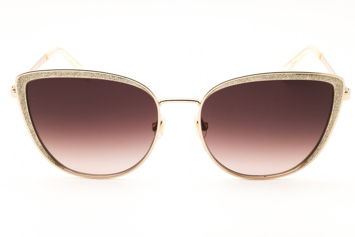 Gafas color café y dorado