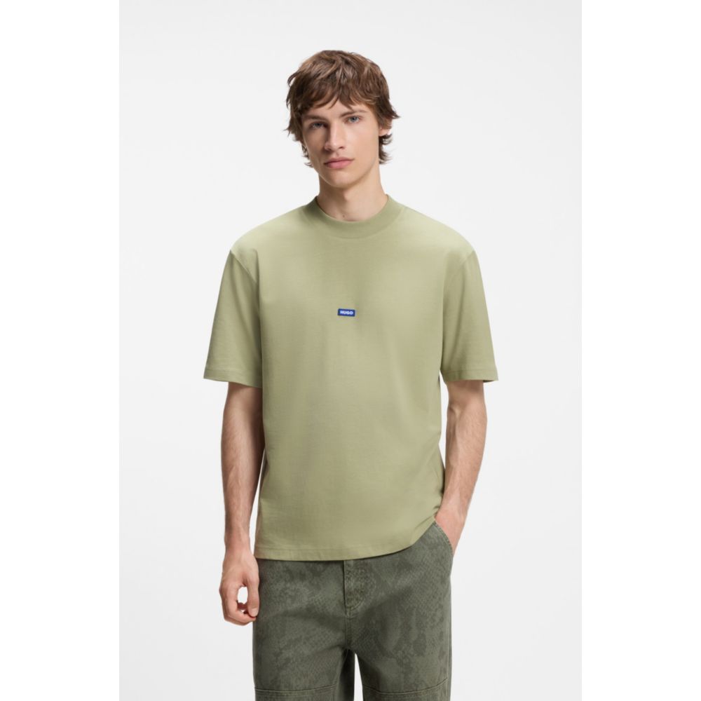 Camiseta de algodón color azul