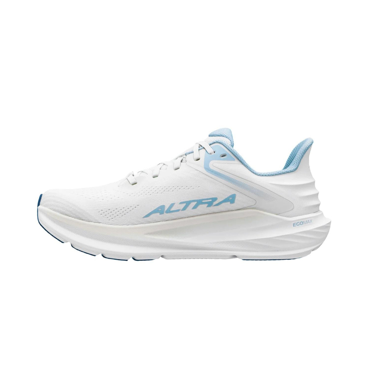 Tenis para correr de mujer color azul claro y blanco