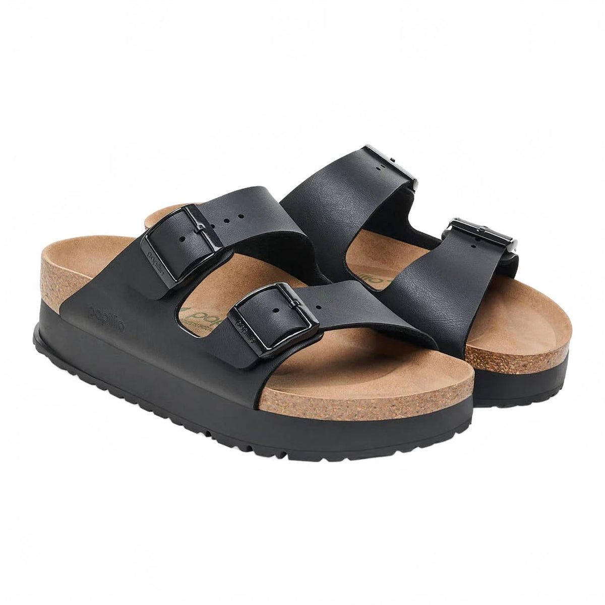Sandalias unisex con plataforma color negro