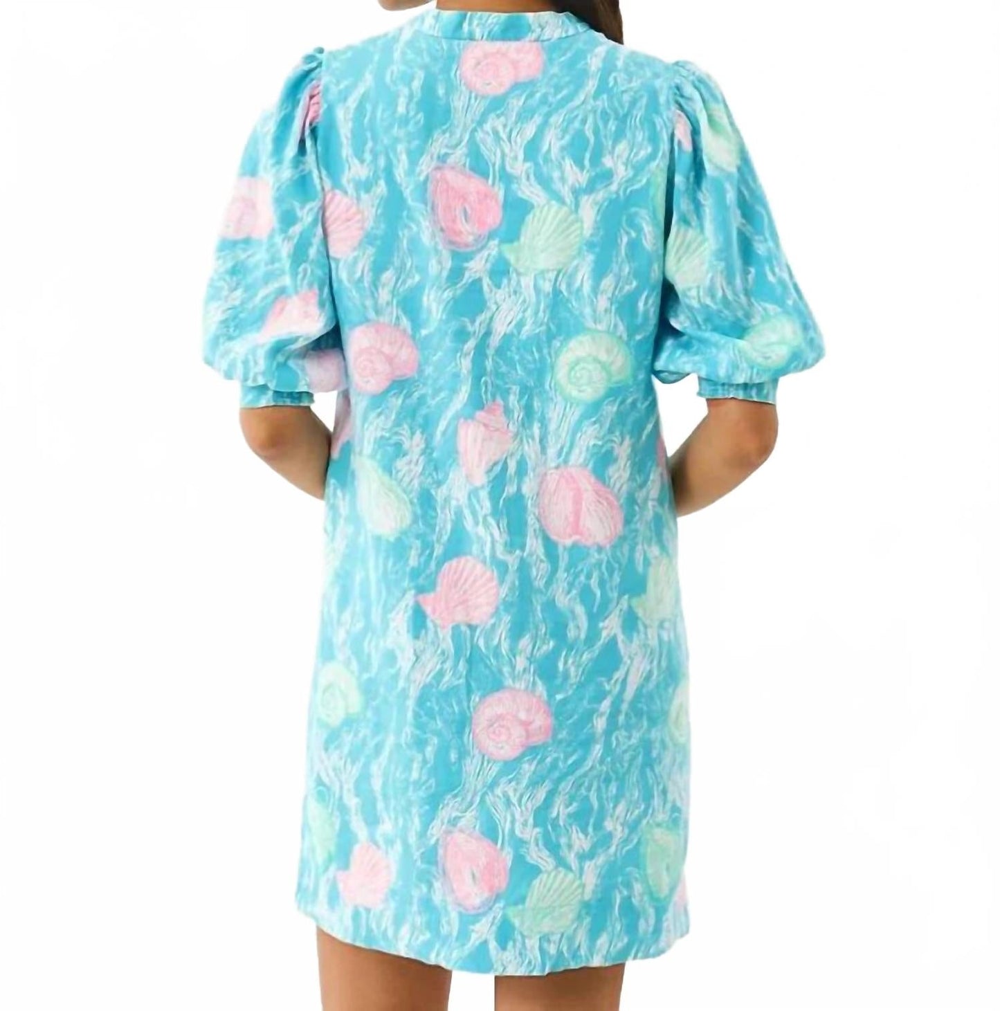 Vestido de lino color azul