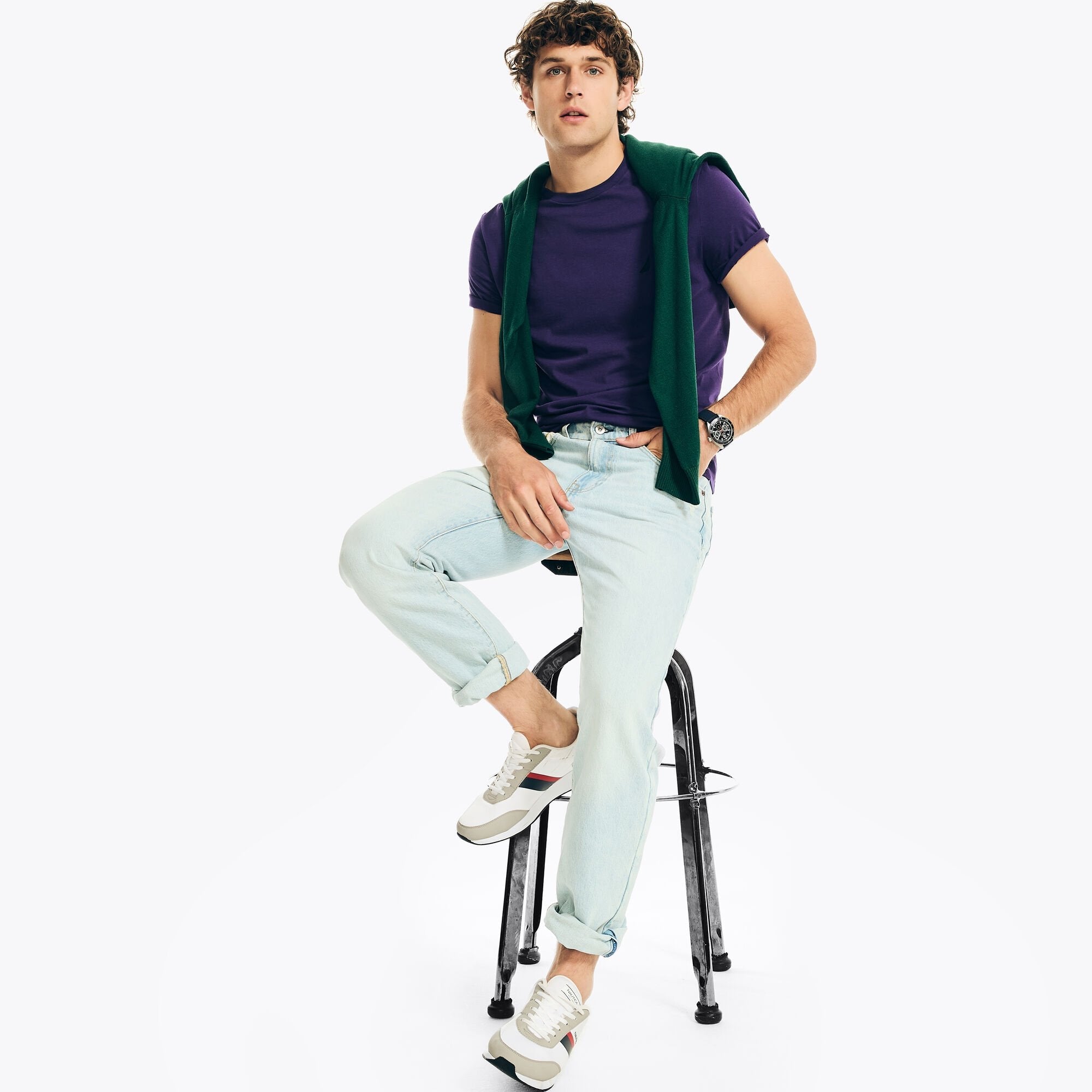 Camiseta de hombre con cuello redondo