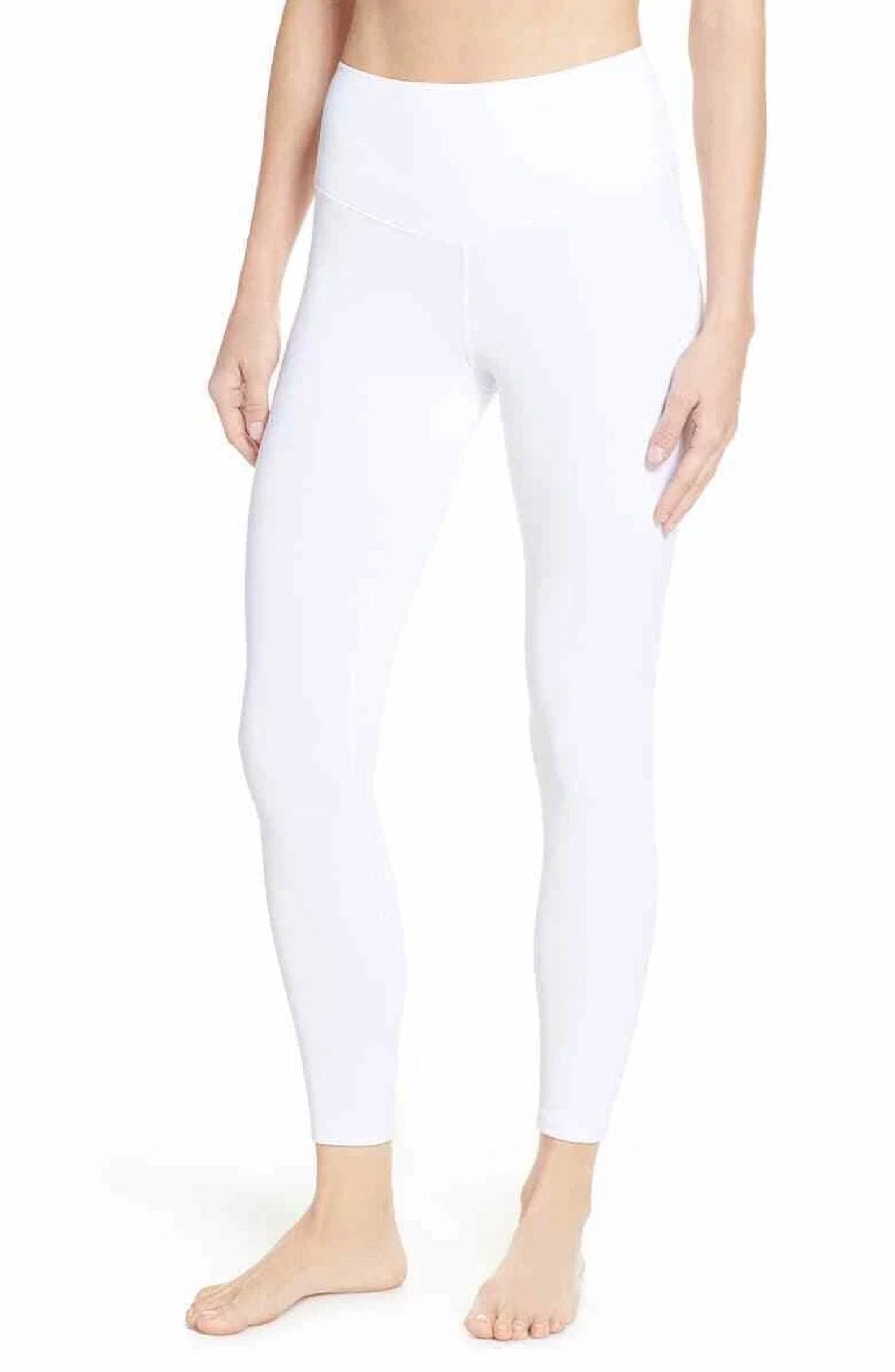 Leggings de tiro alto color blanco