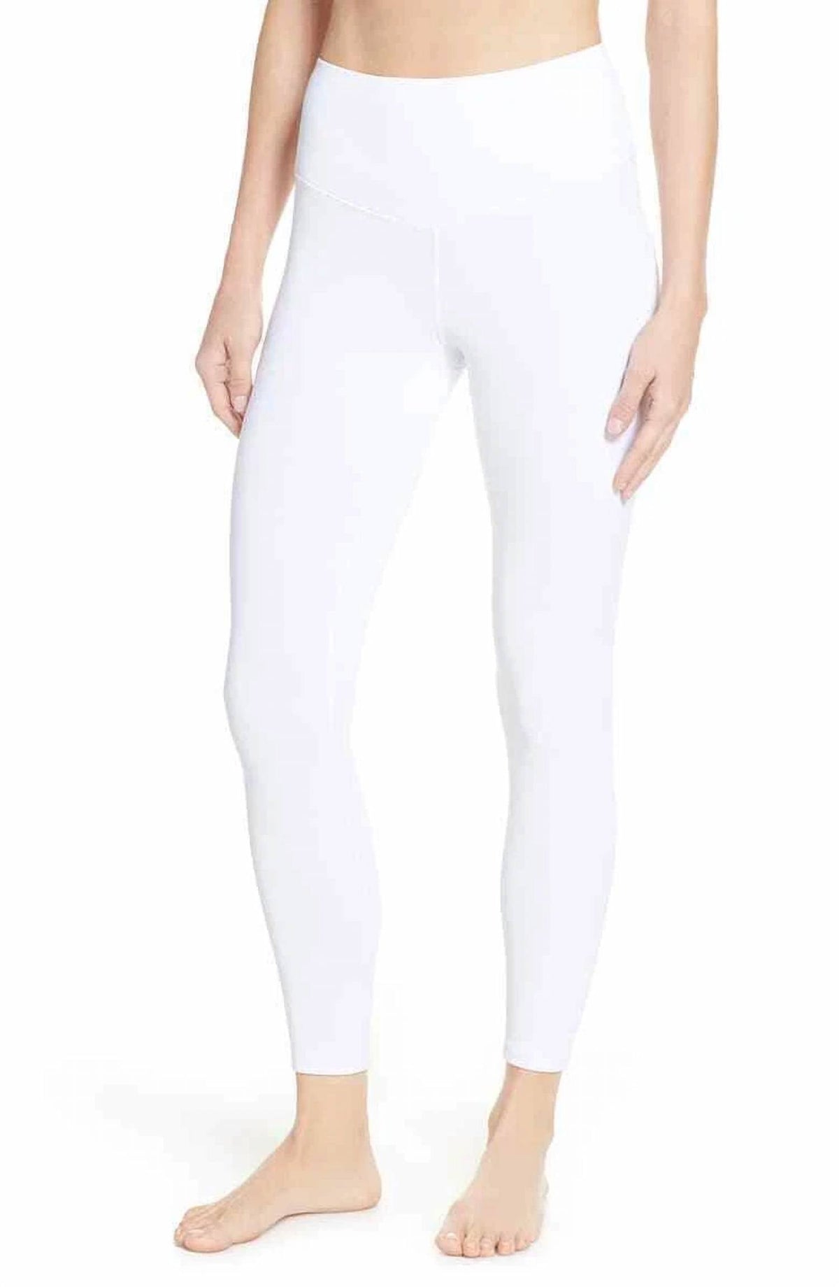 Leggings de tiro alto color blanco