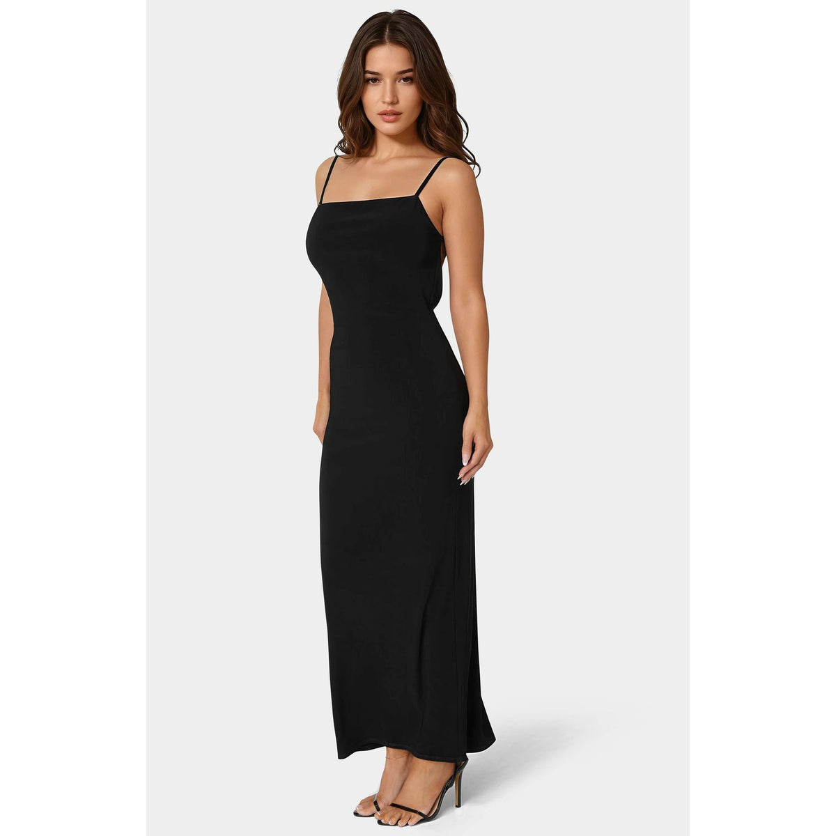 Vestido de mujer largo con escote cuadrado