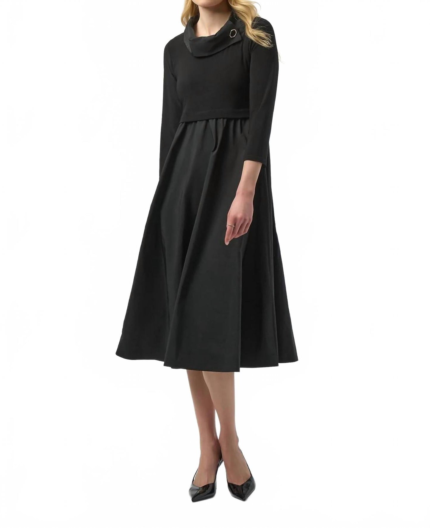 Vestido midi color negro