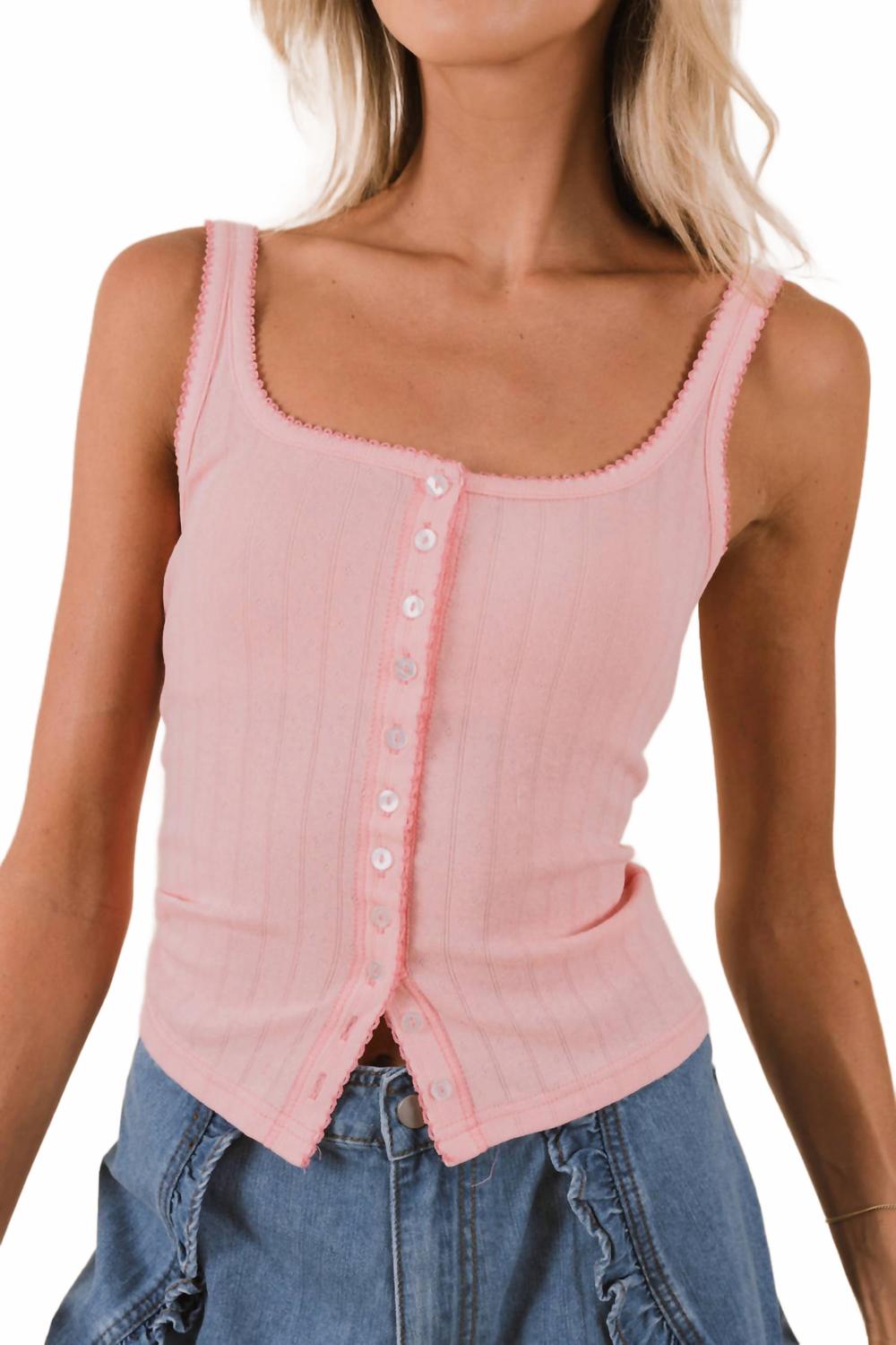 Camiseta sin mangas con tejido calado