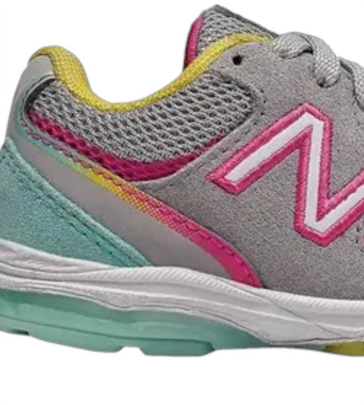 Tenis para niña color gris y multicolor
