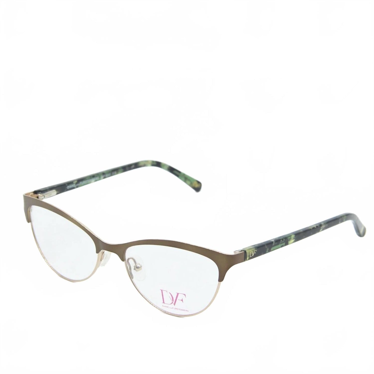 Montura para gafas unisex de montura tipo gato color verde