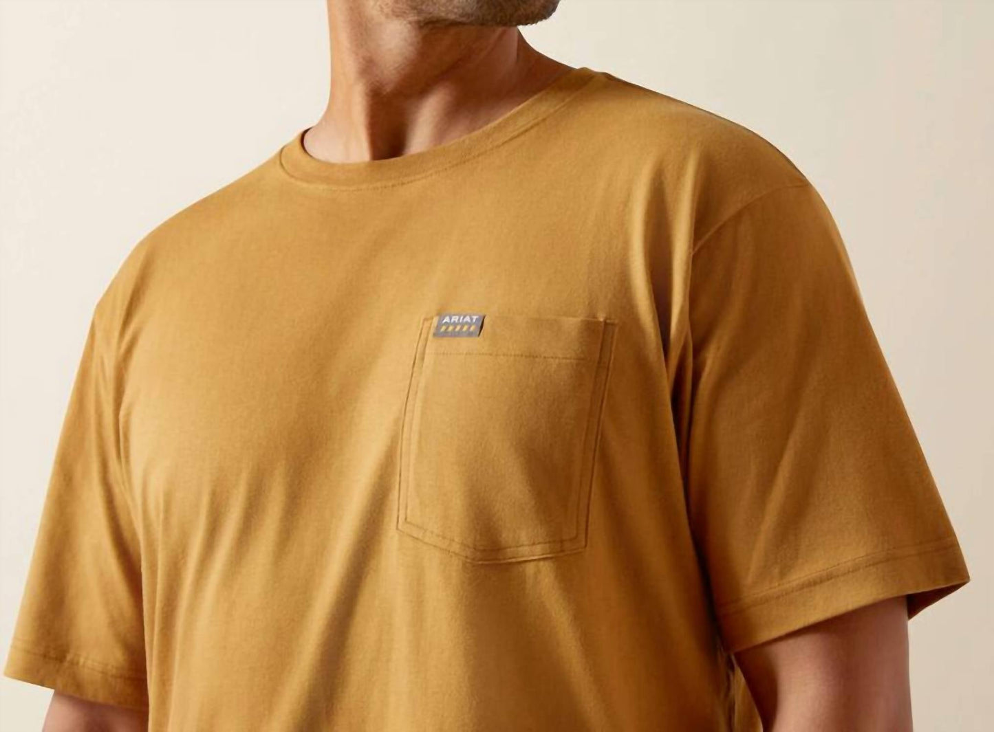 Camiseta de algodón color caqui