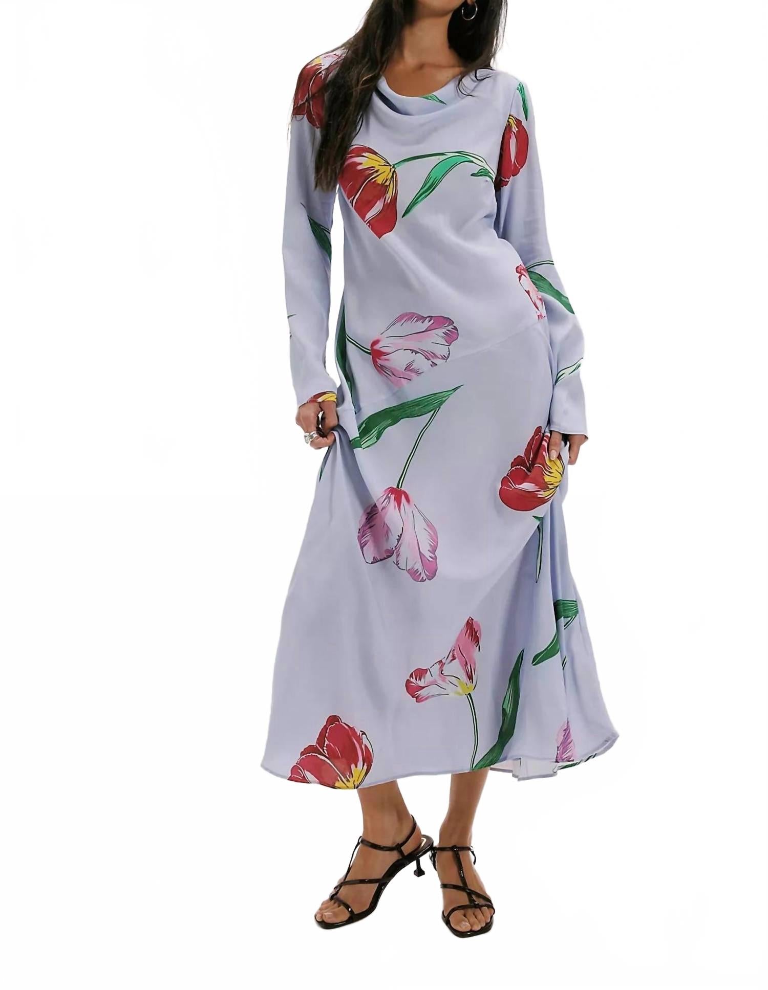 Vestido midi color violeta